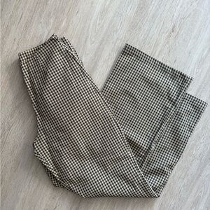 Girl of the earth black and beige gingham pants